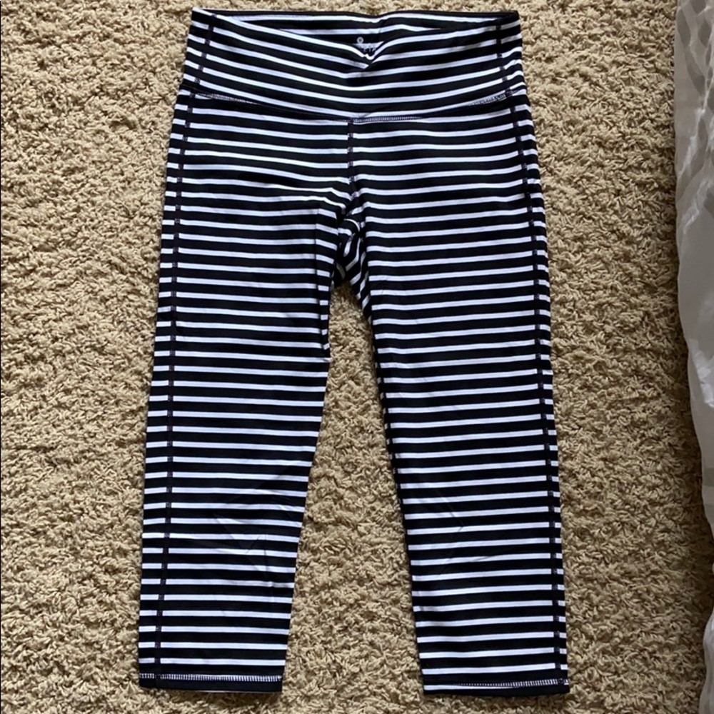 Athleta Striped Capri Tights